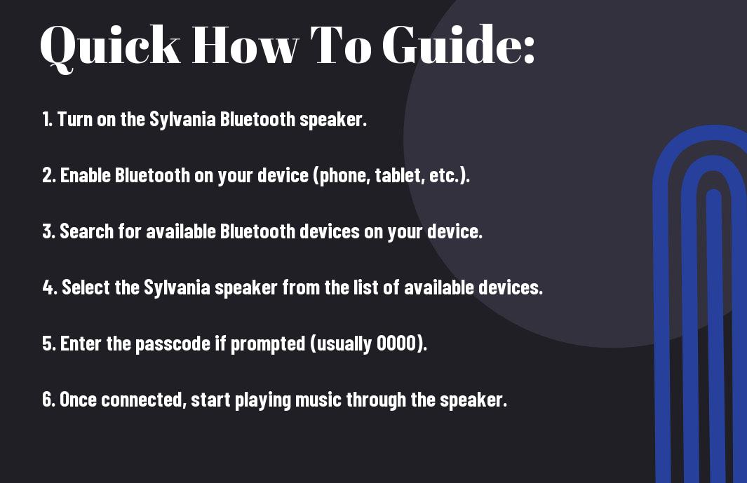 How To Connect A Sylvania Bluetooth Speaker? GadgetsRanked
