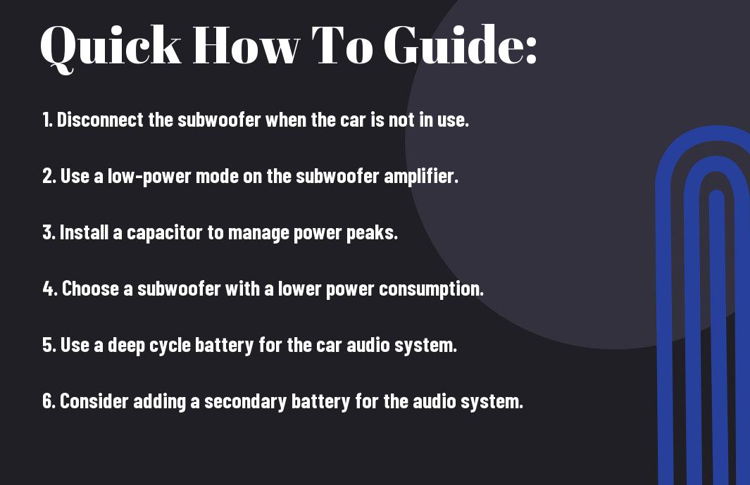 How To Keep Subwoofer From Draining Battery? - GadgetsRanked