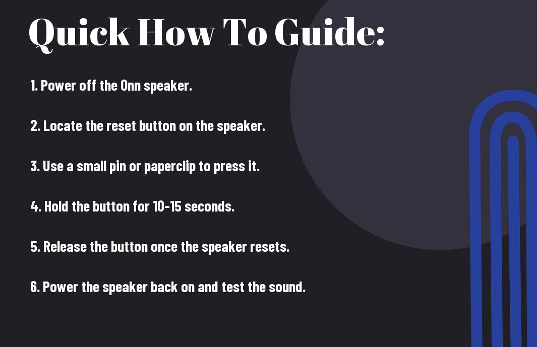 How To Reset Onn Speaker? StepbyStep Guide GadgetsRanked
